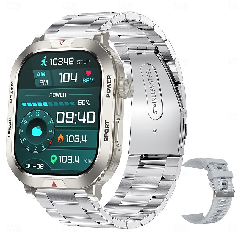 Smart Watch 2.01 inch Smartwatch Fitness Running Watch Bluetooth Pedometer Call Reminder Activity Tracker Compatible with Android iOS Women Men Hands-Free Calls Waterproof Media Control2