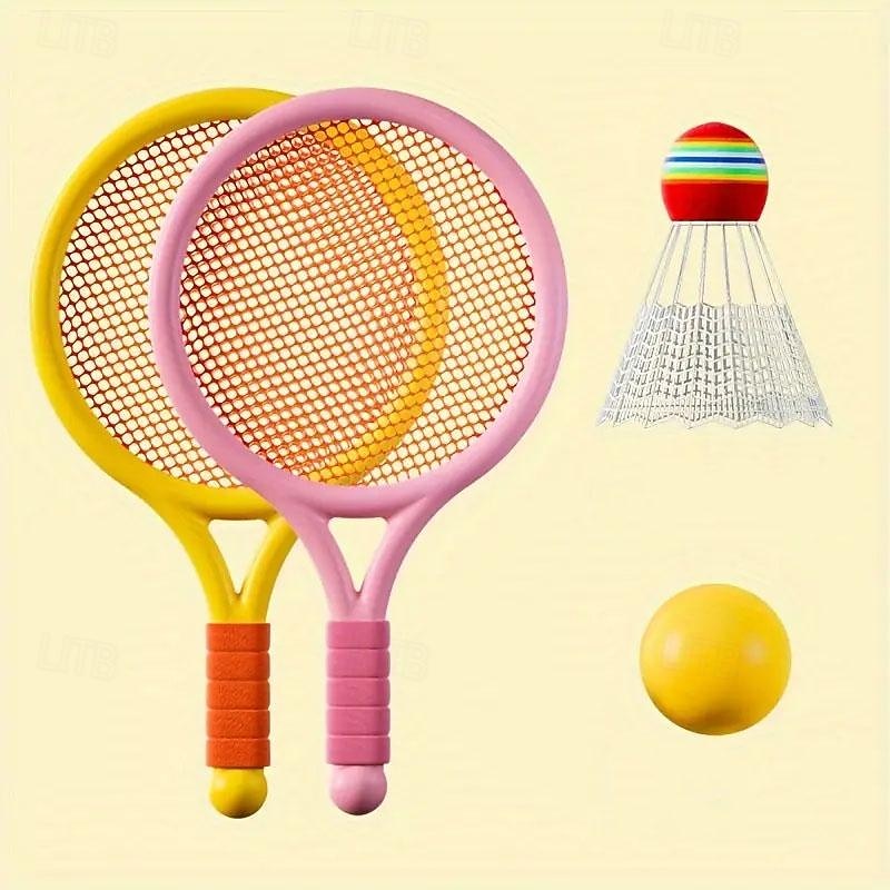 Badminton and Tennis Racket Set - Interactive Game and Educational Toy - Perfect Birthday Gift - Red or Yellow Ball Included2