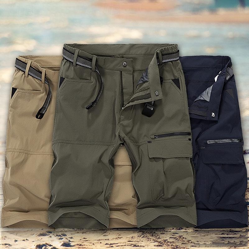 Men's Cargo Shorts Hiking Shorts Military Summer Outdoor Regular Fit Waterproof Quick Dry Breathable Shorts Black Green Hunting Climbing Camping / Hiking / Caving S M L XL XXL