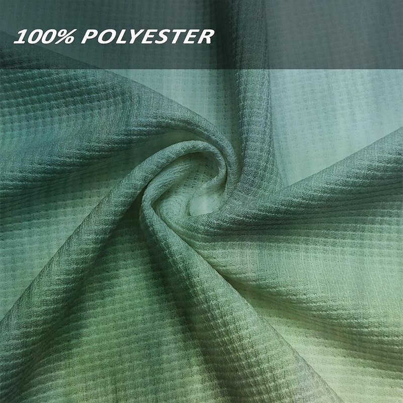 Men's Graphic Waffle Polo Shirts Golf Shirt Short Sleeve Polo Shirts Collared Shirts Casual Vacation Wear Party Outfits Buttons 3D Print Summer Spring Blue Green3