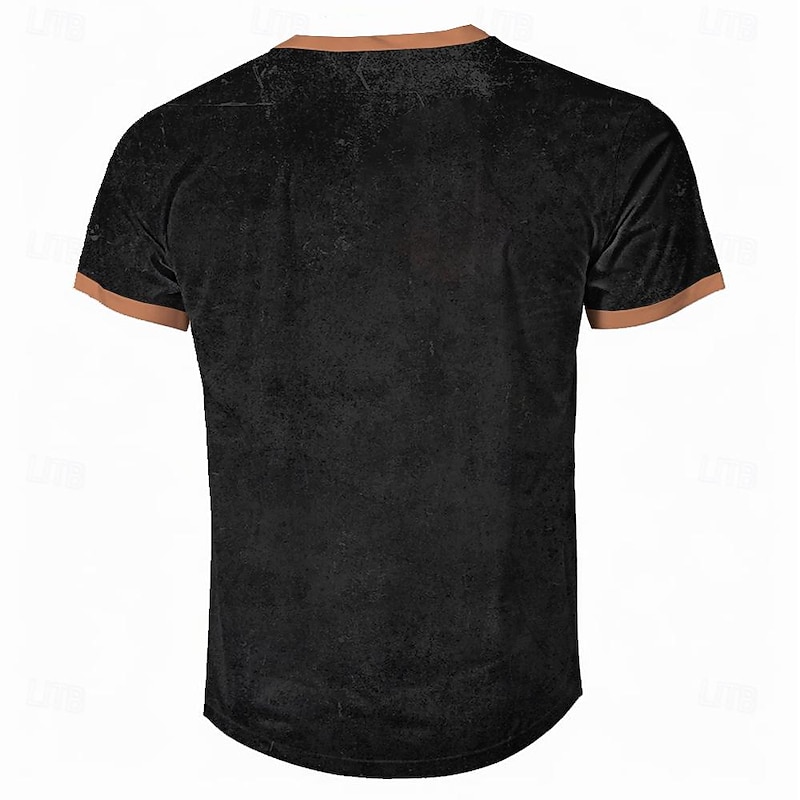 Men's American Independence Day Graphic American US Flag 1776 T shirt Henley Shirt Short Sleeve 3D Print Sports Designer Party Street Casual Summer Spring Black Blue Green Black Gray Henley Henley2