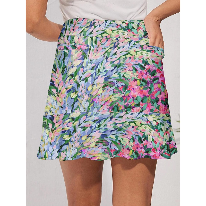 Women's Golf Skirts 17inch Pickleball Pink Skirt Ladies Golf Attire Clothes Outfits Wear Apparel3