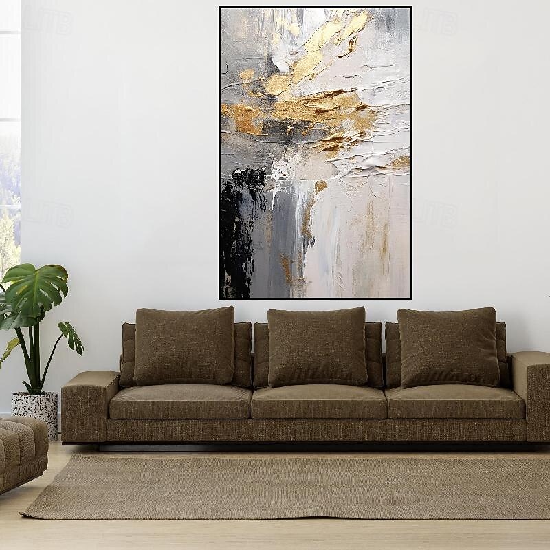 Hand painted Gold Sunset Reflection Ocean painting 100% Hand Painted Textured Painting Abstract Oil Painting Acrylic Painting Wall Decor painting for  Living Room Office decoration4