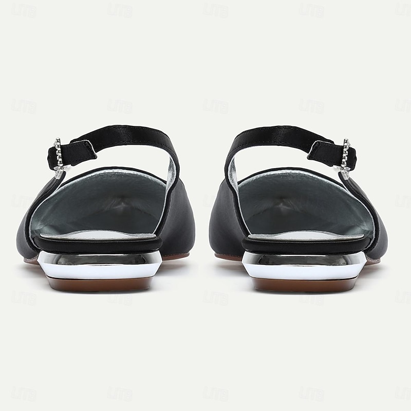 Women's Elegant Navy Blue Slingback Heels with Pointed Toe, Perfect for Weddings and Formal Events3