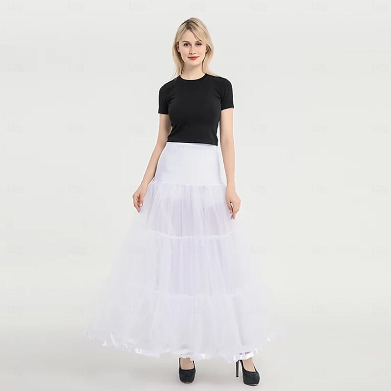 1950s Princess Ankle Length Petticoat Hoop Skirt Under Skirt Tulle Skirt A-Line Fancy Dress Women's Performance Wedding Wedding Guest Adults' Skirt3