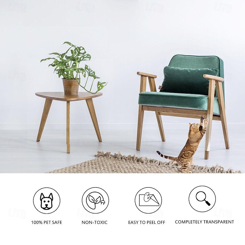 Clear Anti-Cat Scratch Couch Furniture Protectors Guards Tape for Cat Pet3