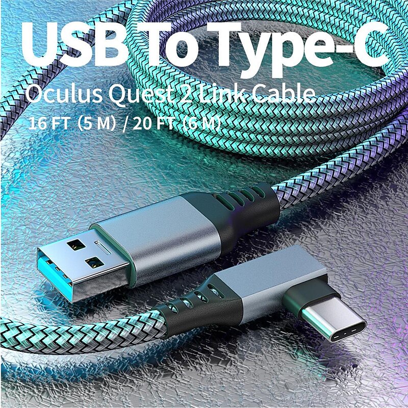 Oculus Quest2 Link Cable Computer VR Game Console VR Glasses USB To Type-c Connection Cable3