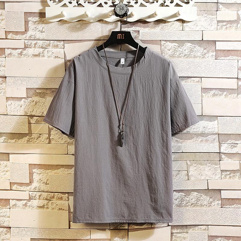 Men's T Shirt Tee Short Sleeve Shirt Tee Top Short Sleeve Crew Neck Spring & Summer Plain Fashion Designer Basic Vacation Street Going out Black White Blue Top Tee for Men2