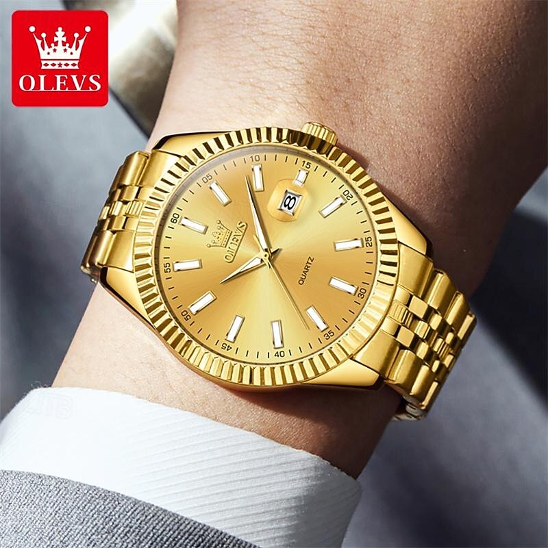 Olevs Watches Luminous Calendar Fashion Trend Life Travel Quartz Watch Simple Leisure Waterproof Sports Men's Wristwatch2