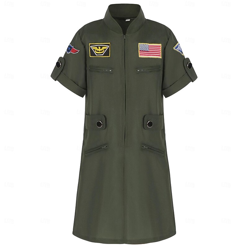 Top Gun Pilot Cosplay Costume Outfits Costume Cosplay Movie Cosplay for Boys Girls' Kid's Masquerade Event / Party4