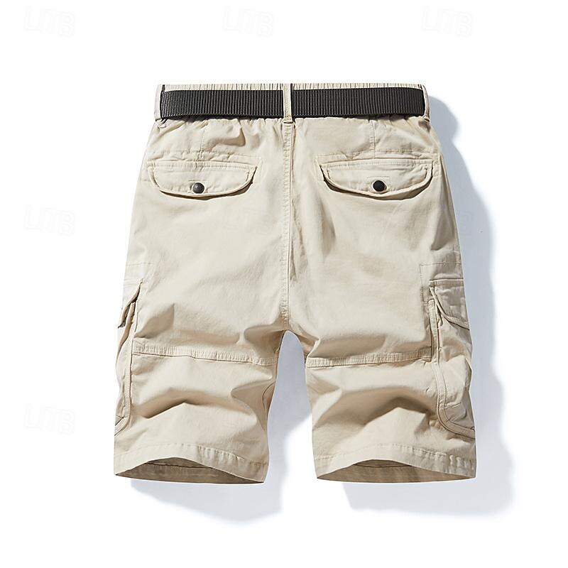 Men's Tactical Shorts Cargo Shorts Shorts Hiking Shorts Buttons Elastic Waist Multi Pocket Plain Wearable Short Outdoor Daily Camping & Hiking Fashion Classic Black Yellow3