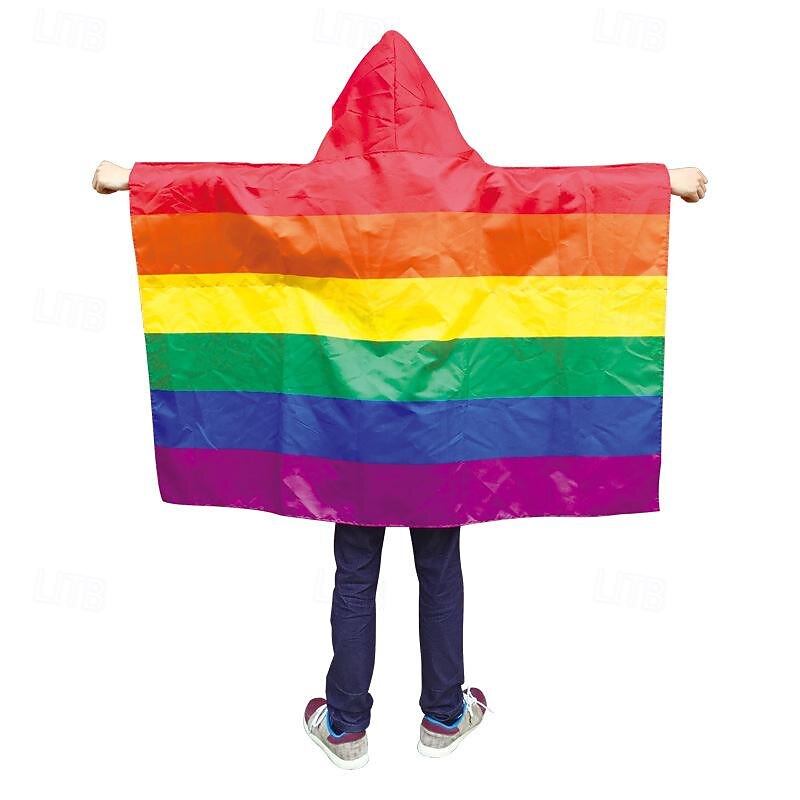 LGBT Pride Cape Rainbow Flag Outdoor Activity Cape Flag Decoration Flag