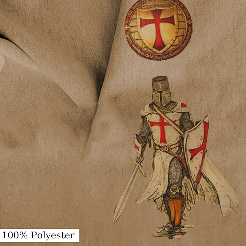 Men's Knights Templar 3D Print Cross Swim Trunks Swim Shorts Board Shorts Mid Waist Hawaiian Casual Holiday Beach Drawstring with Mesh lining Elastic Waist Designer Clothing Apparel3