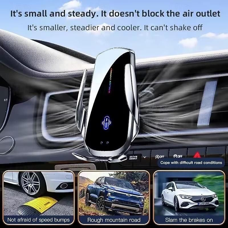 FYAUTOPER  Car wireless charging mobile phone stand outlet automatic induction open and close car fast charge navigation stand4