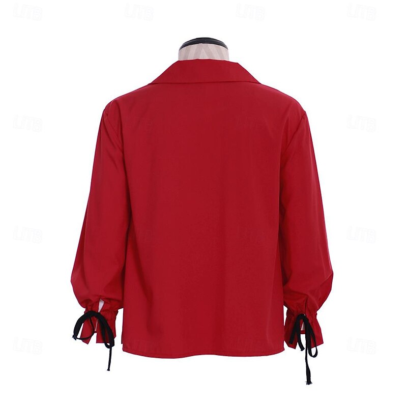 Victorian Medieval Renaissance Blouse / Shirt Pirate Viking Fancy Dress Men's Celtic Pirate Halloween Carnival Masquerade Performance LARP Ren Faire Adults' Shirt4