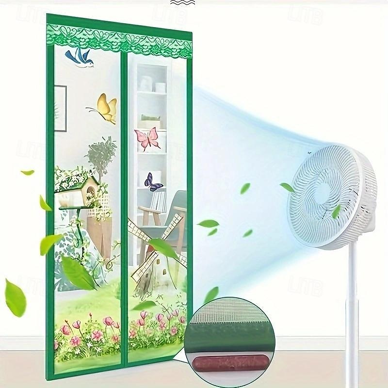 Garden Windmill Magnetic Screen Door Mesh Screen Door Fly Insect Door Screen Curtain Mosquito for Balcony Sliding Doors Living Room Children's Room3