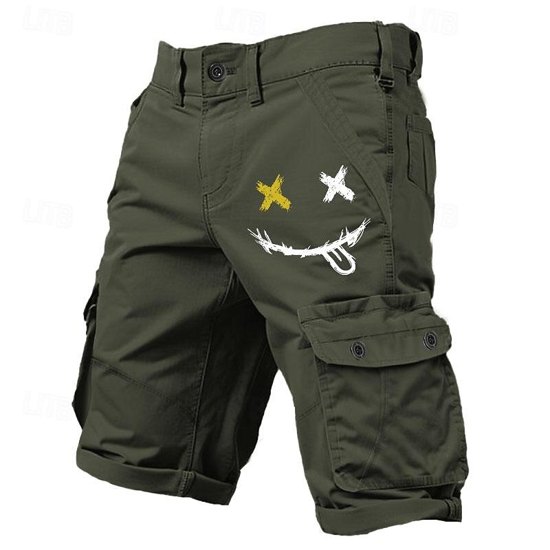 Men's Graphic Cargo Shorts Mid Waist Sports Fashion Designer Outdoor Sports Outdoor Casual 6 Pocket Designer Clothing Apparel