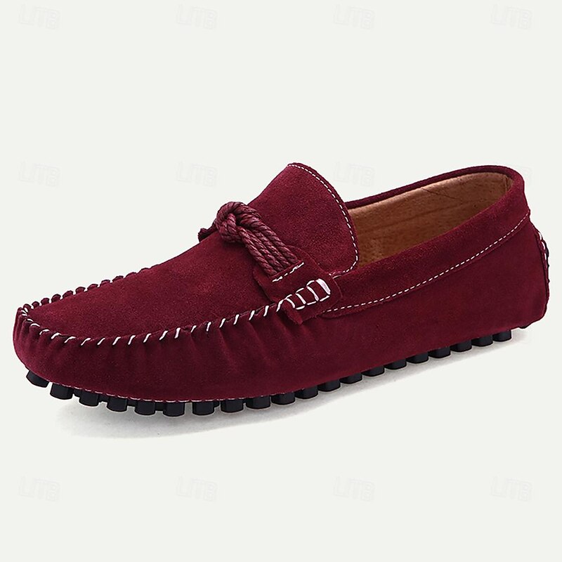Men's Loafers & Slip-Ons Comfort Loafers Penny Loafers PU Leather Comfortable Slip Resistant Loafer Yellow-Brown Wine Black4