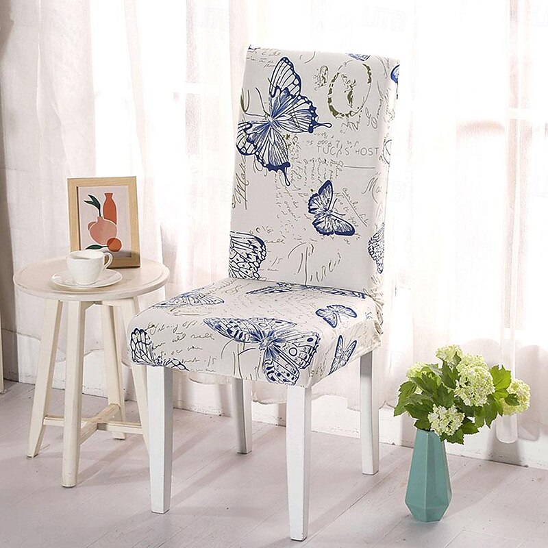 Dining Chair High Back Dining Chair Cover Cover Office Chair Cover Floral Butterfly Printed Slipcovers