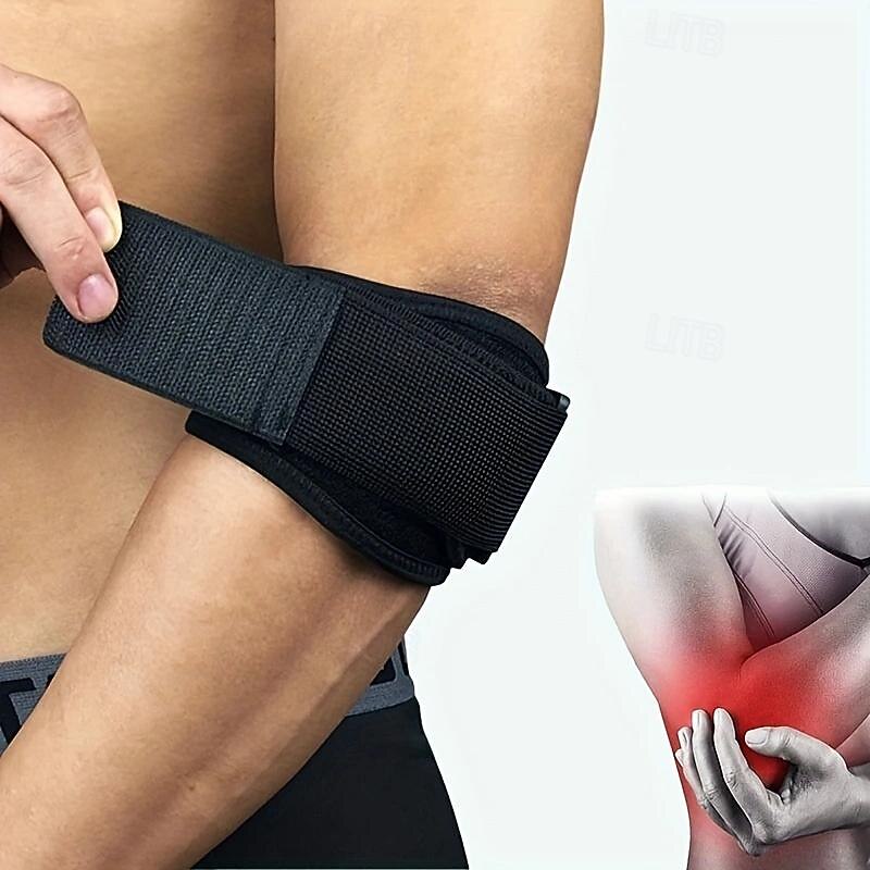 Sports Compression Elbow Brace (Fit Up To 154.32LB) Support Straps With GEL Pad & Adjustable Band