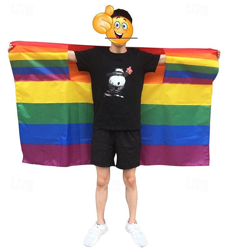 LGBT Pride Cape Rainbow Flag Outdoor Activity Cape Flag Decoration Flag2
