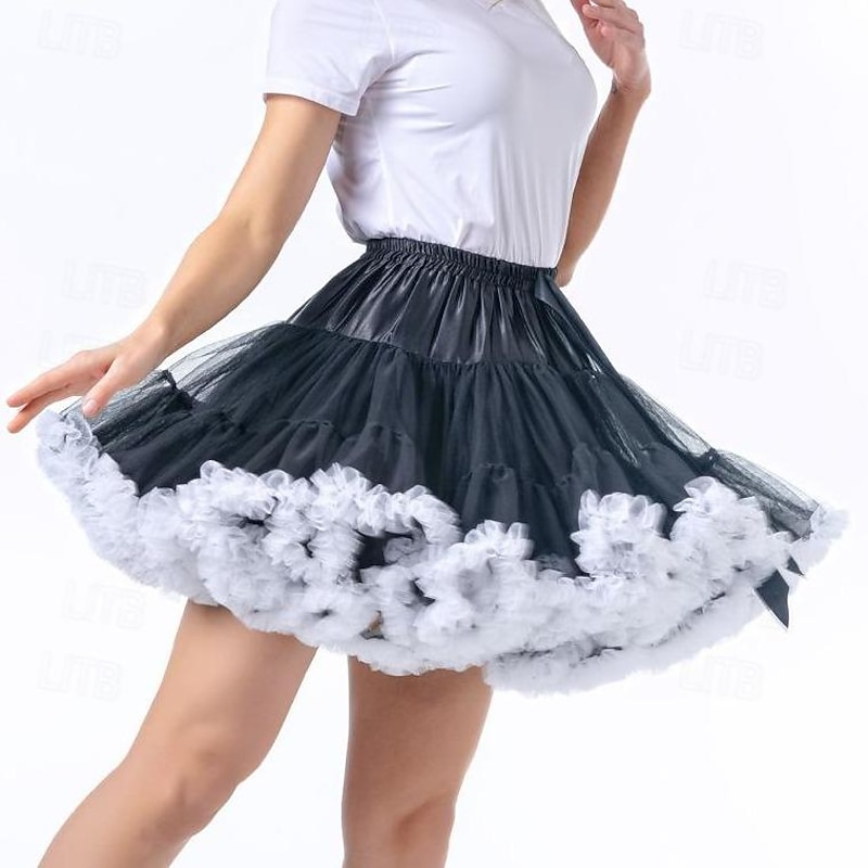 Retro Vintage 1950s Petticoat Hoop Skirt Tutu Under Skirt Princess Fancy Dress Women's Halloween Carnival Masquerade Bachelorette Party Adults Skirts
