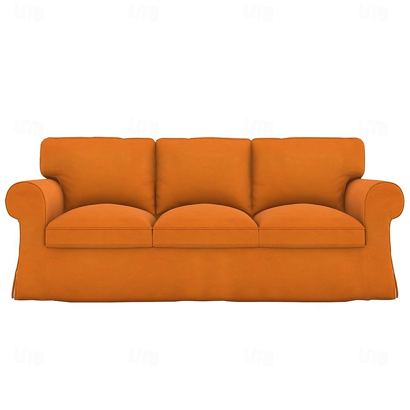 Sofa Cover Solid Color Quilted Velvet Slipcovers  UPPcover LITB PRIME cover4