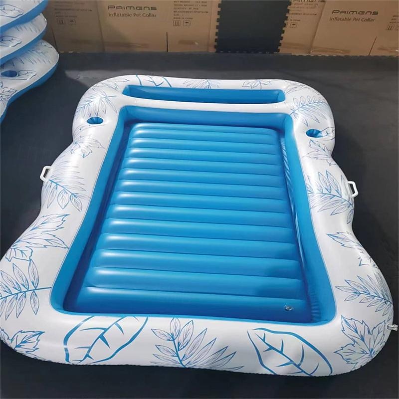 Inflatable Swimming Pool Float Boat Tanning Swimming Pool Lounge Chair Floating Sunbathing Swimming Pool Floating Toy Tanning Mattress Inflatable Cushion3