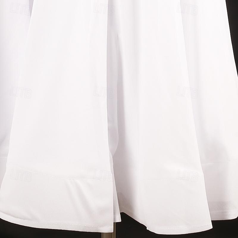 Ballroom Dance Dress Rhinestone Tassel Splicing Women's Performance Training Long Sleeve Chiffon Chinlon Mesh4