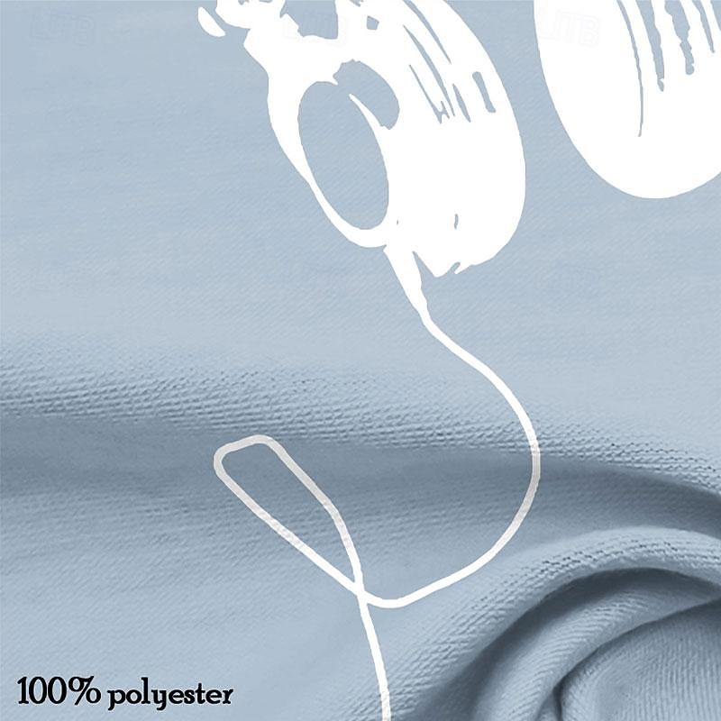 Men's Graphic Headset T Shirt T shirt 3D Print Crew Neck Shirt Fashion Daily Simple Vacation Sports Outdoor Holiday Light Blue Black White Summer Spring Clothing Apparel S M L XL XXL XXXL3