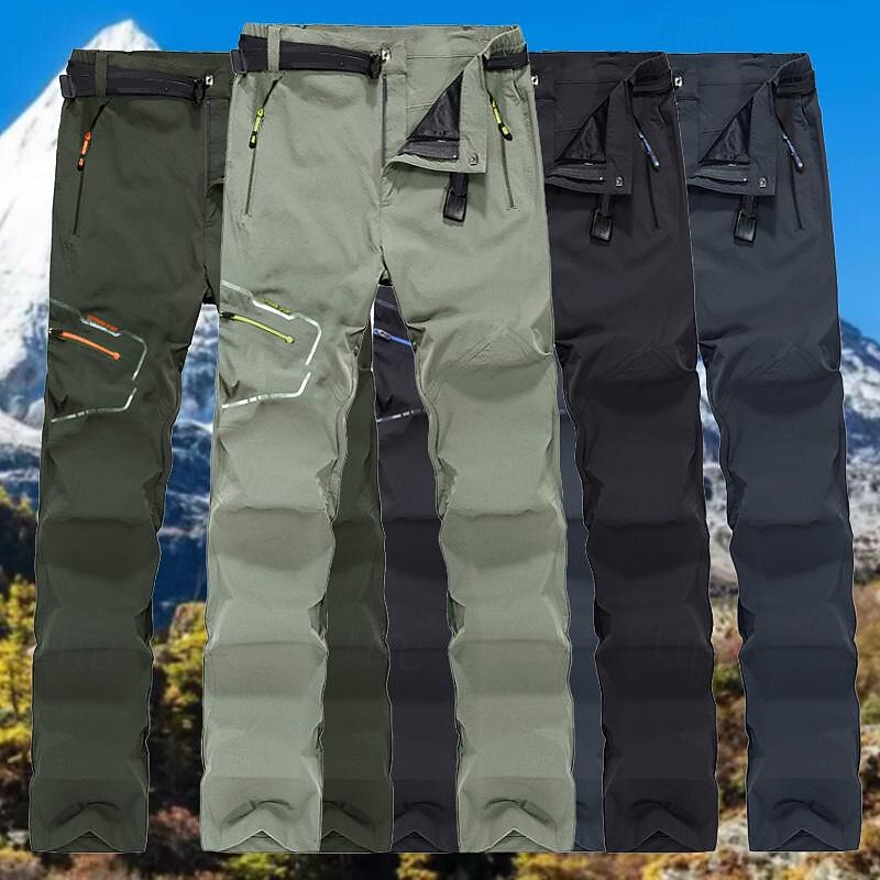 Men's Cargo Pants Hiking Pants Trousers Tactical Pants Military Outdoor Regular Fit Waterproof Quick Dry Breathable Pants / Trousers Zipper Pocket Black Light Grey Hunting Climbing Camping / Hiking