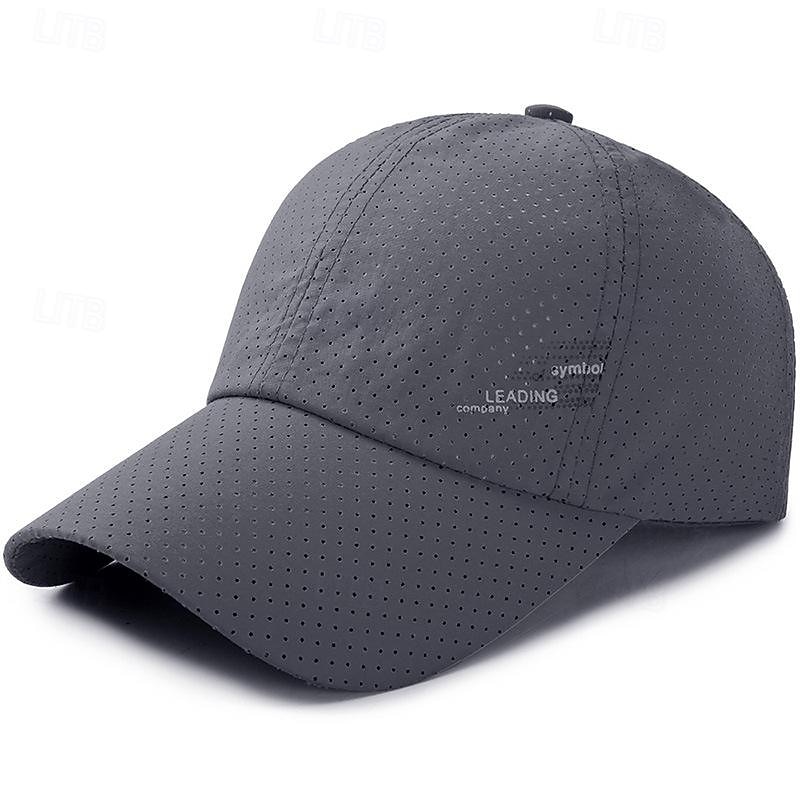 Men's Baseball Cap Sun Hat Trucker Hat Black White Polyester Fashion Casual Street Daily Plain Adjustable Sunscreen Breathable2
