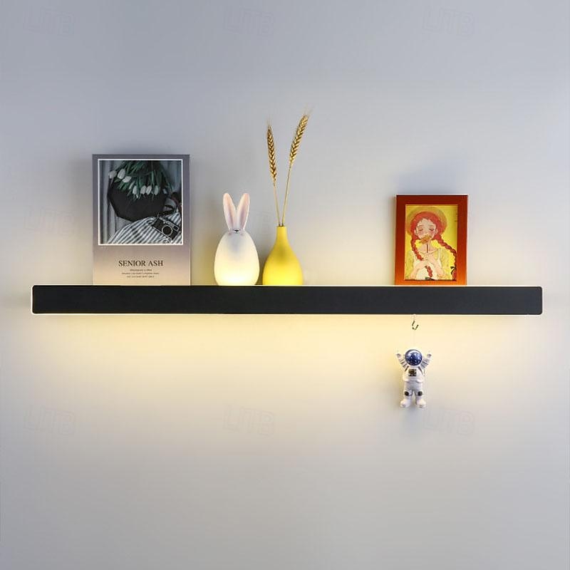 LED Wall Light Warm White Shelf Wall Mount Lighting Fixture Rectangular Indoor Display Shelves Wall Lights Elegant Frosted Acrylic Anti Rust 85-265V2