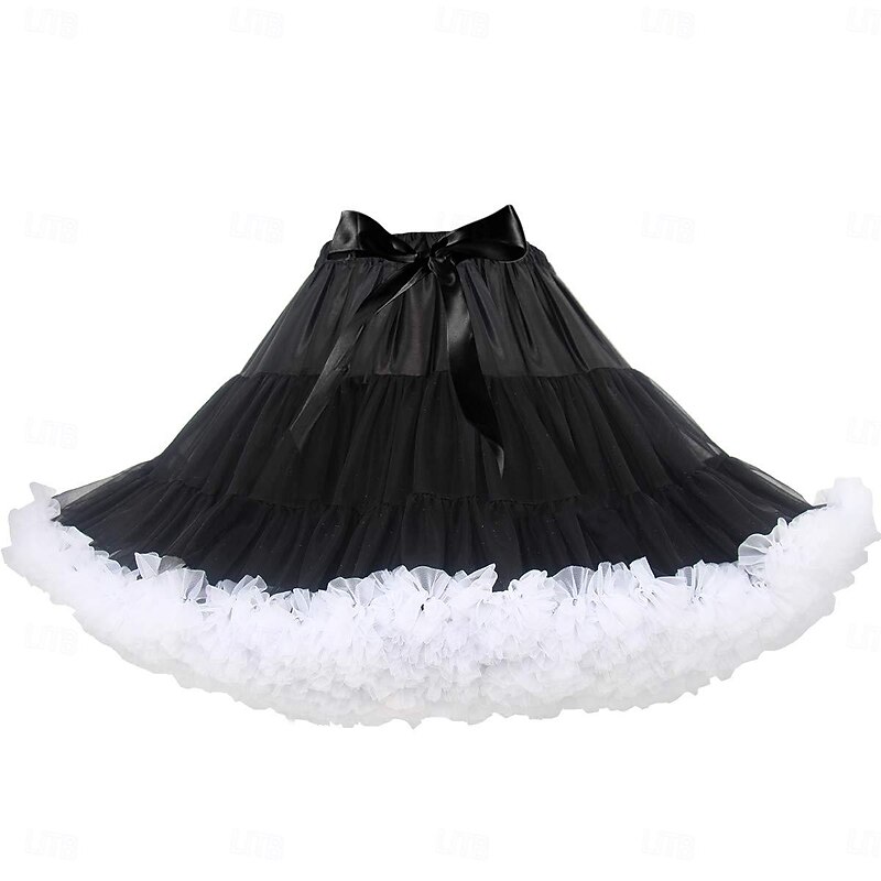Retro Vintage Sweet Lolita 1950s Short / Mini Petticoat Hoop Skirt Tutu Under Skirt Princess Fancy Dress Women's Carnival Masquerade Performance Party Tea Party Adults' Skirts
