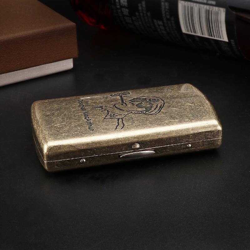 Vintage Style Metal Cigarette Case, Multiple Designs, Unique Creative Holder(Can Accommodate 12 Cigarettes)2