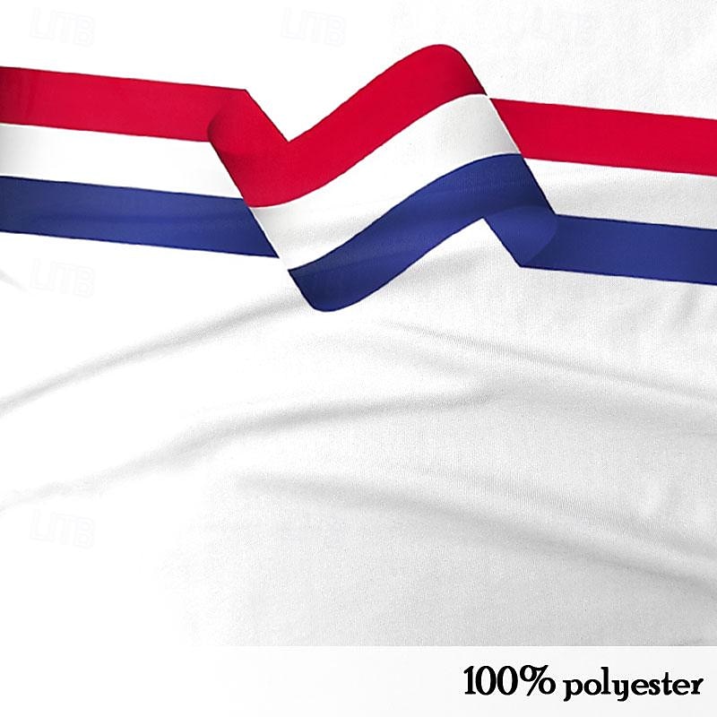 Men's Patriotic Sports Polo Shirts Golf Shirt Short Sleeve Polo Shirts Collared Shirts Casual Sportswear Vacation Wear 3D Print Quarter Zip Polo Spring & Summer White Blue3