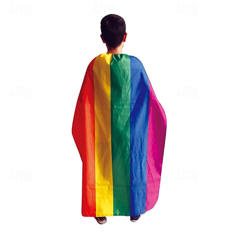 LGBT Pride Cape Rainbow Flag Outdoor Activity Cape Flag Decoration Flag4