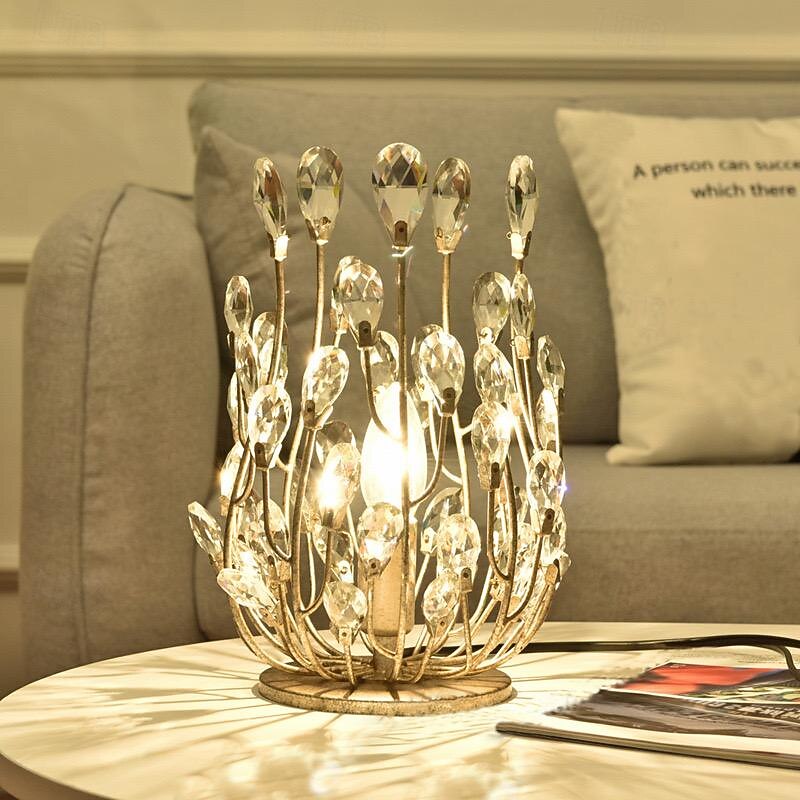 LED Table Lamp 5W Warm White Vintage Design Crystal Table Lights Decorative Bedroom Office 110-240V2