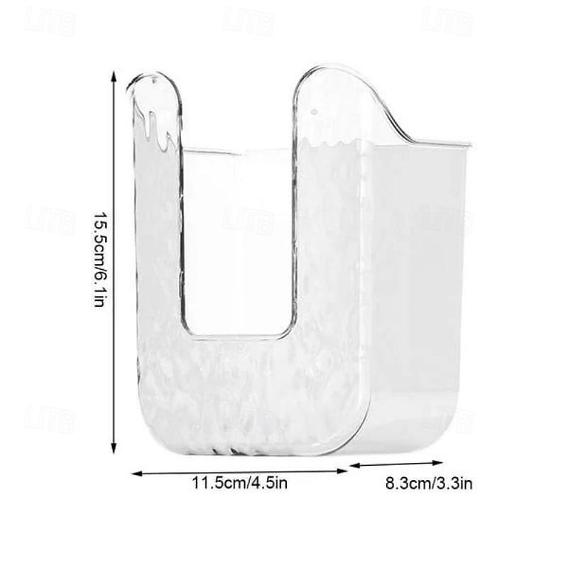 Wall Mounted Tissue Box, Kitchen Wipes Storage Box, No Punching Self-Adhesive Wall-Mounted Toilet Paper Holder3