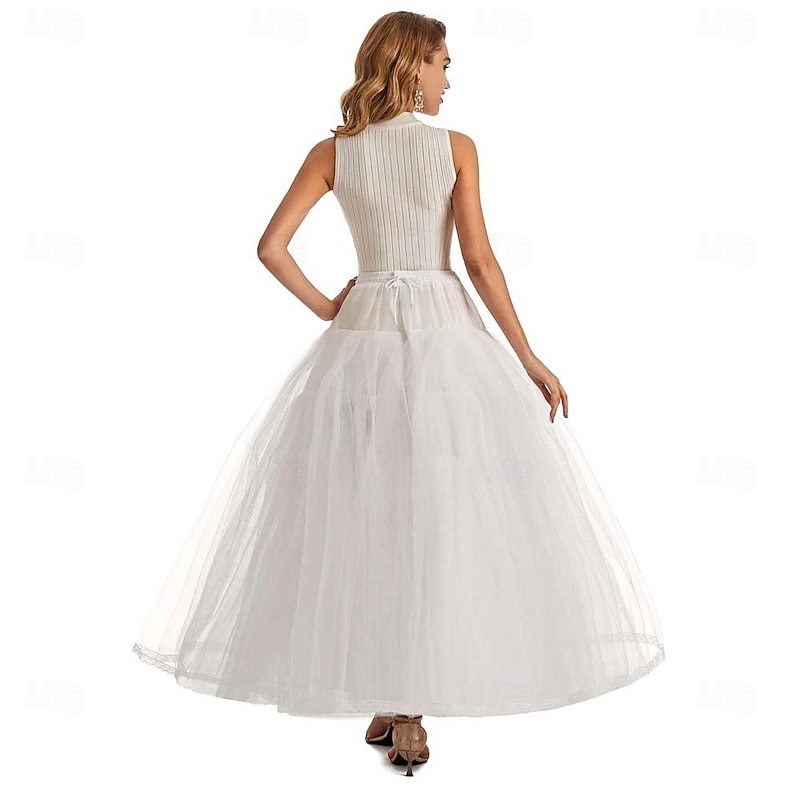 Petticoat Elegant Classic Lolita Rococo Ankle Length Petticoat Hoop Skirt Under Skirt Crinoline Bride Bridal 4 Layers Ball Gown A-Line Fancy Dress Women's Wedding Party Wedding Guest Adults' Petticoat2