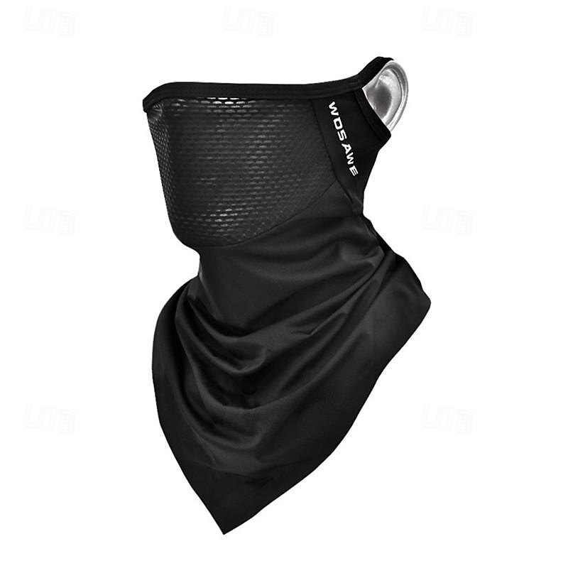 WOSAWE Neck Gaiter Neck Tube Bandana Sports Scarf Face Mask Anti-Insect Dust Proof Lightweight Soft Comfortable Bike / Cycling Black White Blue for Men's Women's Adults' Traveling Mountaineering2