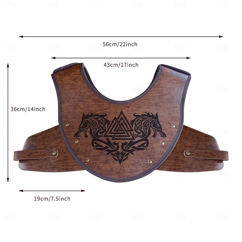 Medieval Renaissance Armor Outfits Armband Warrior Viking Fancy Dress Men's Viking Halloween Carnival Performance LARP Ren Faire Adults' Vest Waist Belt Arm Guards3