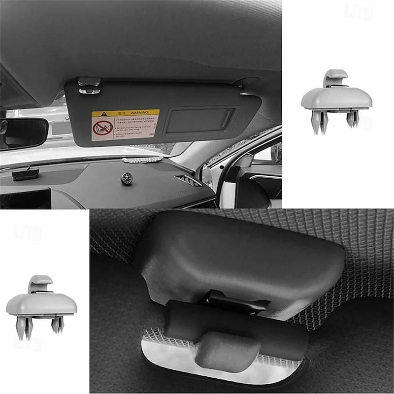 2pcs Car Sun Visor Retainer Hook Fastener Clip Holder Bracket for Audi A1 A3 A4 A5 Q3 Q5(8E0 857 562)A7 B6 B7 B8 S4 S5 Holders4