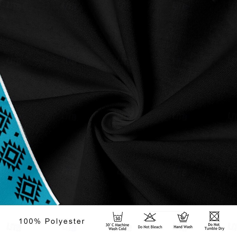 Men's Southwestern Print Shirt Western Shirt Cowboy Shirt Short Sleeve Western Style Tribal Summer Spring Shirt Collar Black Yellow Red Green3