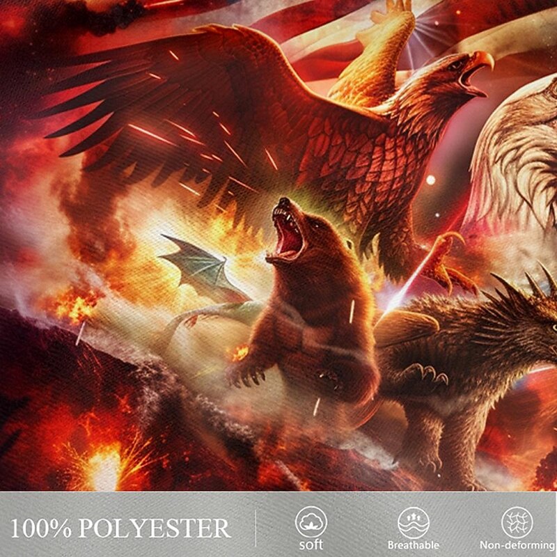 Men's Flag Eagle American Flag Swimming Trunks Board Shorts Shorts Mid Waist Fashion Streetwear Designer Casual Daily Holiday Pocket Drawstring Elastic Waist Designer Clothing Apparel3