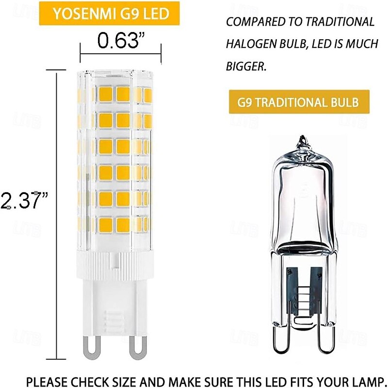 G9 LED Bulb 7W 230V G9 Halogen Bulb 60W Equivalent 650LM  Non-Dimmable G9 Bulbs for Home Lighting 10pcs4
