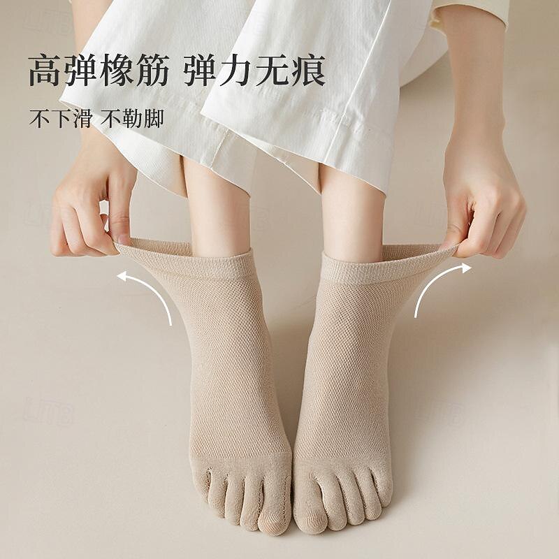 Toe Socks Solid One Size Socks for Women Solid Colored Spring Summer4