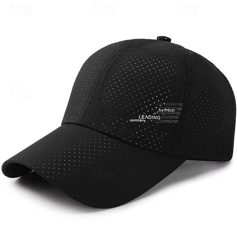 Men's Baseball Cap Sun Hat Trucker Hat Black White Polyester Fashion Casual Street Daily Plain Adjustable Sunscreen Breathable4