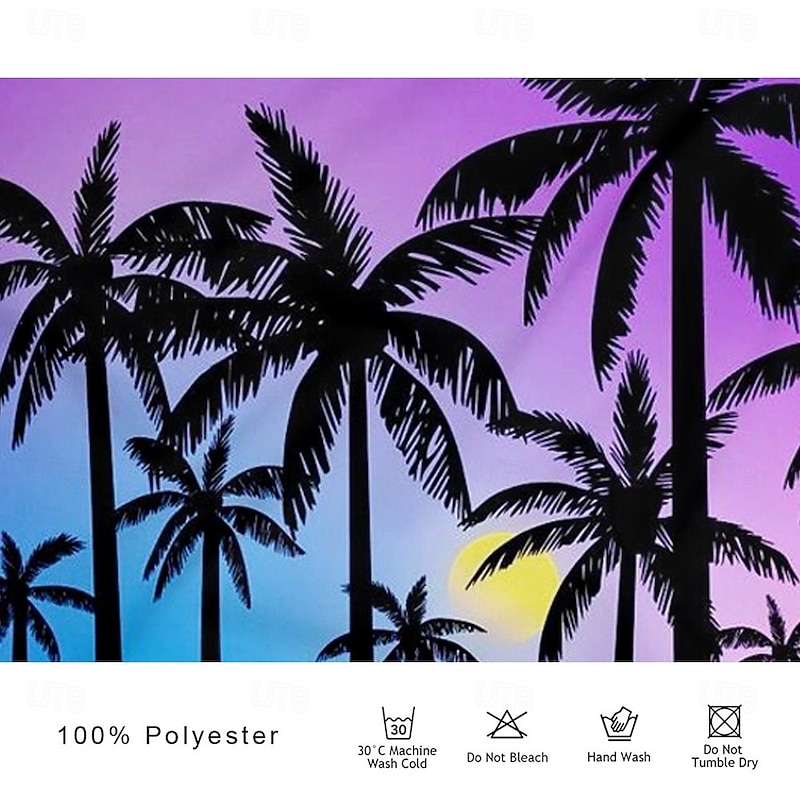 Kentucky Derby Men's Hawaiian Polo Shirts Golf Shirt Short Sleeve Polo Shirts Collared Shirts Beach Wear Vacation Wear Tropical Wear Party Outfits Buttons 3D Print Spring & Summer Purple3