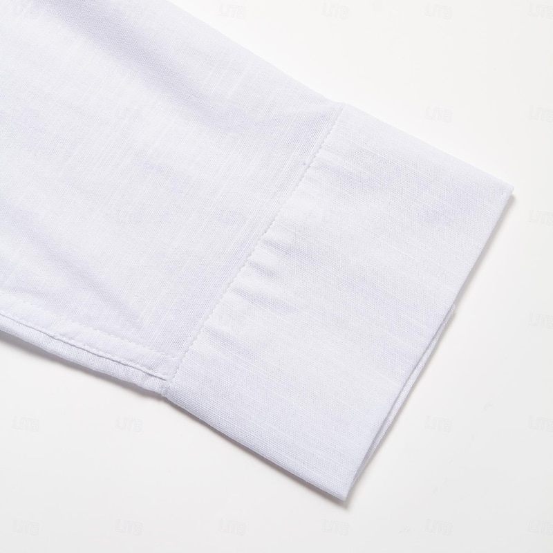 Men's Coconut Tree Tropical Plants Shirt Summer Hawaiian Shirt Long Sleeve Hawaiian Fashion Casual Vacation Daily Hawaiian Spring &  Fall Lapel Print White4